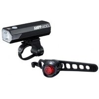 Cateye Ampp 400 Front/orb Rechargeable Rear Light Set
