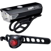 Cateye Ampp 100/orb Rechargable Light Set