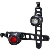 Cateye Orb Set Front/rear Battery Light Polished Black