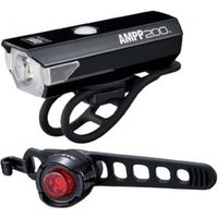 Cateye Ampp 200/orb Rechargable Light Set